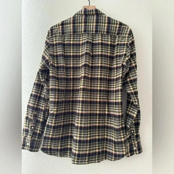 EVERLANE Men's Plaid Flannel Button Down Shirt Long Sleeve Beechwood Size L - Picture 11 of 13